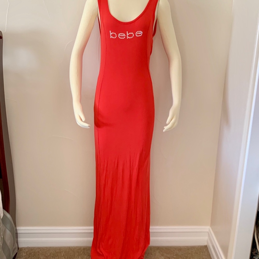 Bebe Bling Logo Maxi Dress M